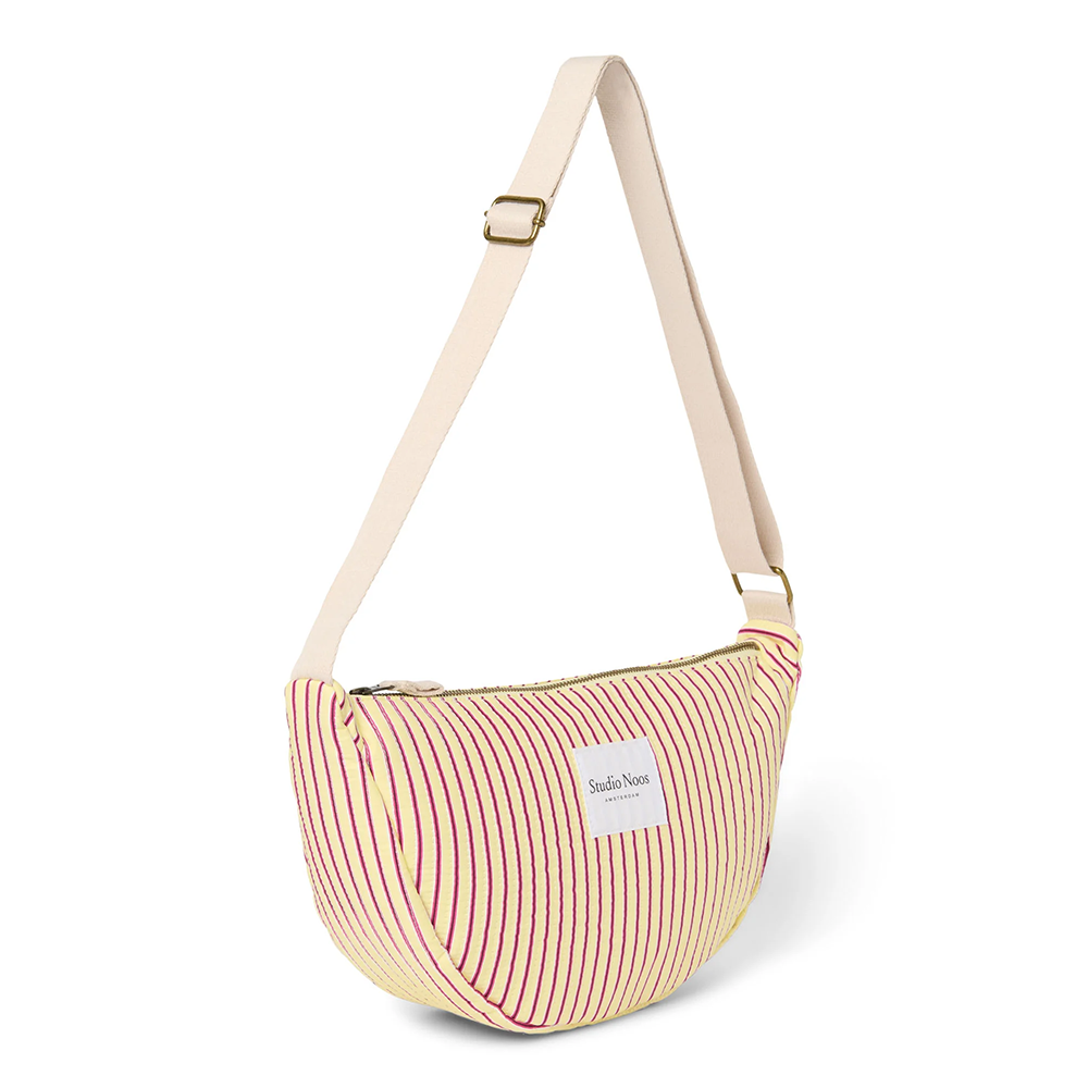 Sac banane Studio Noos pour adulte « Poplin » rayé jaune beurre