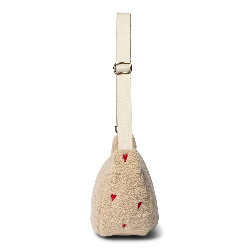 Studio Noos Gürteltasche für Erwachsene 'Teddy Hearts' Ecru