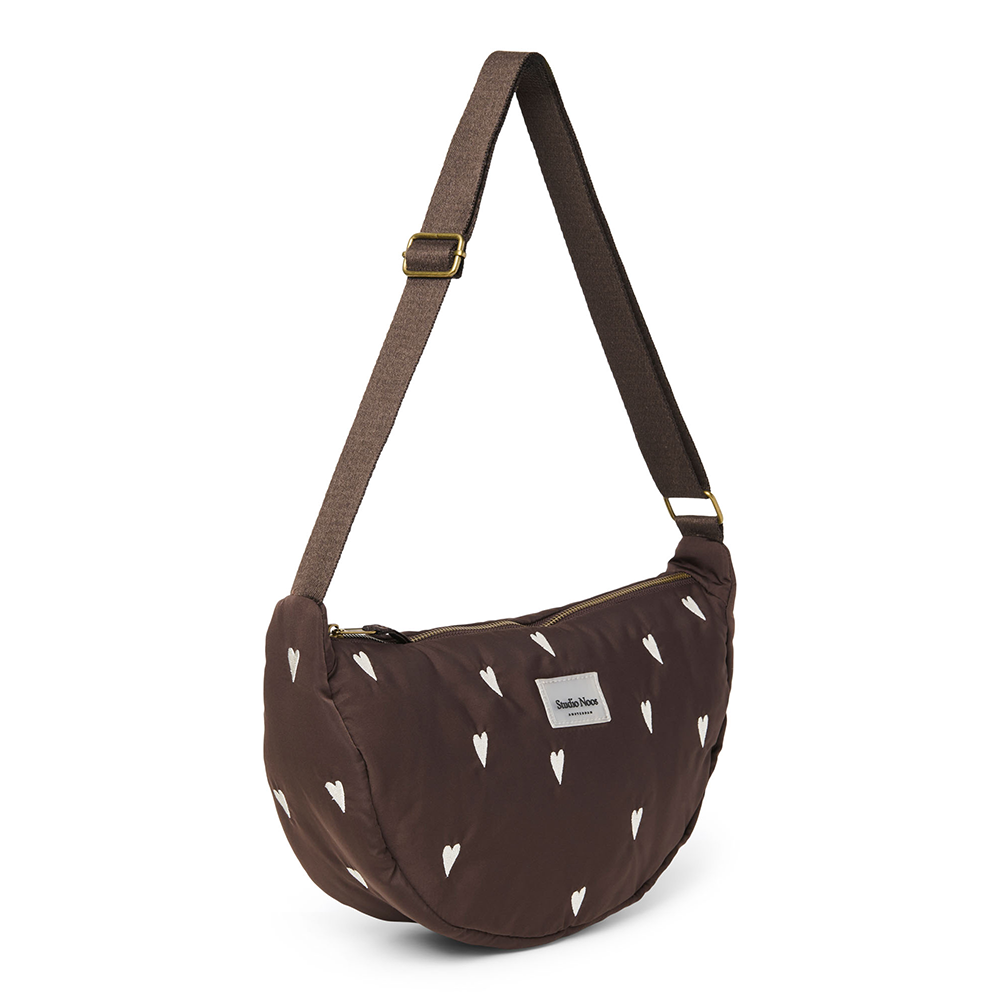 Studio Noos Gürteltasche für Erwachsene 'Puffy' Brown Hearts - Online MY SNOWFLAKE
