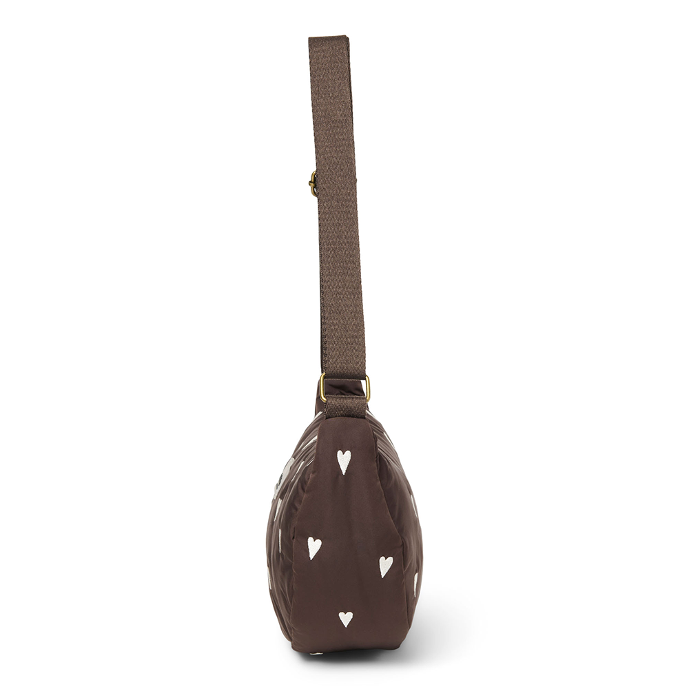 Studio Noos Gürteltasche für Erwachsene 'Puffy' Brown Hearts - Online MY SNOWFLAKE