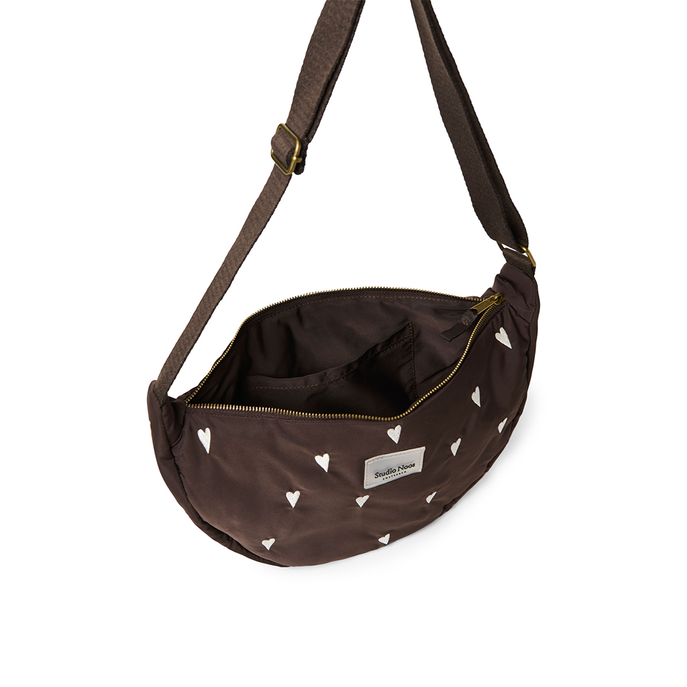 Studio Noos Gürteltasche für Erwachsene 'Puffy' Brown Hearts - Online MY SNOWFLAKE