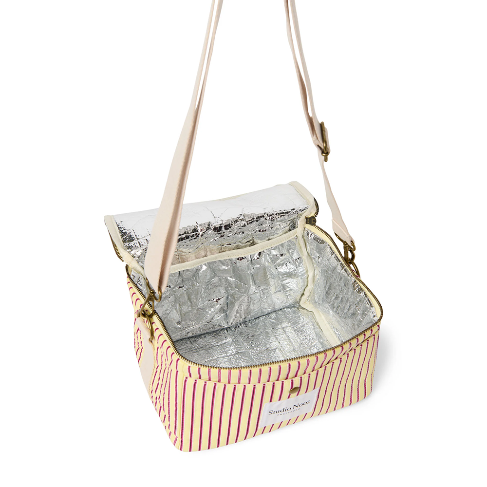 Studio Noos Sac isotherme « Poplin » Butter Yellow Striped
