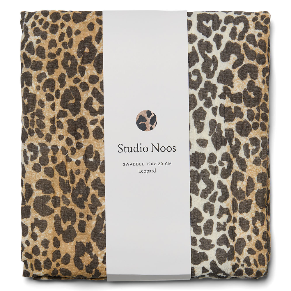 Studio Noos Swaddle 120 x 120 cm Leopard - Online MY SNOWFLAKE