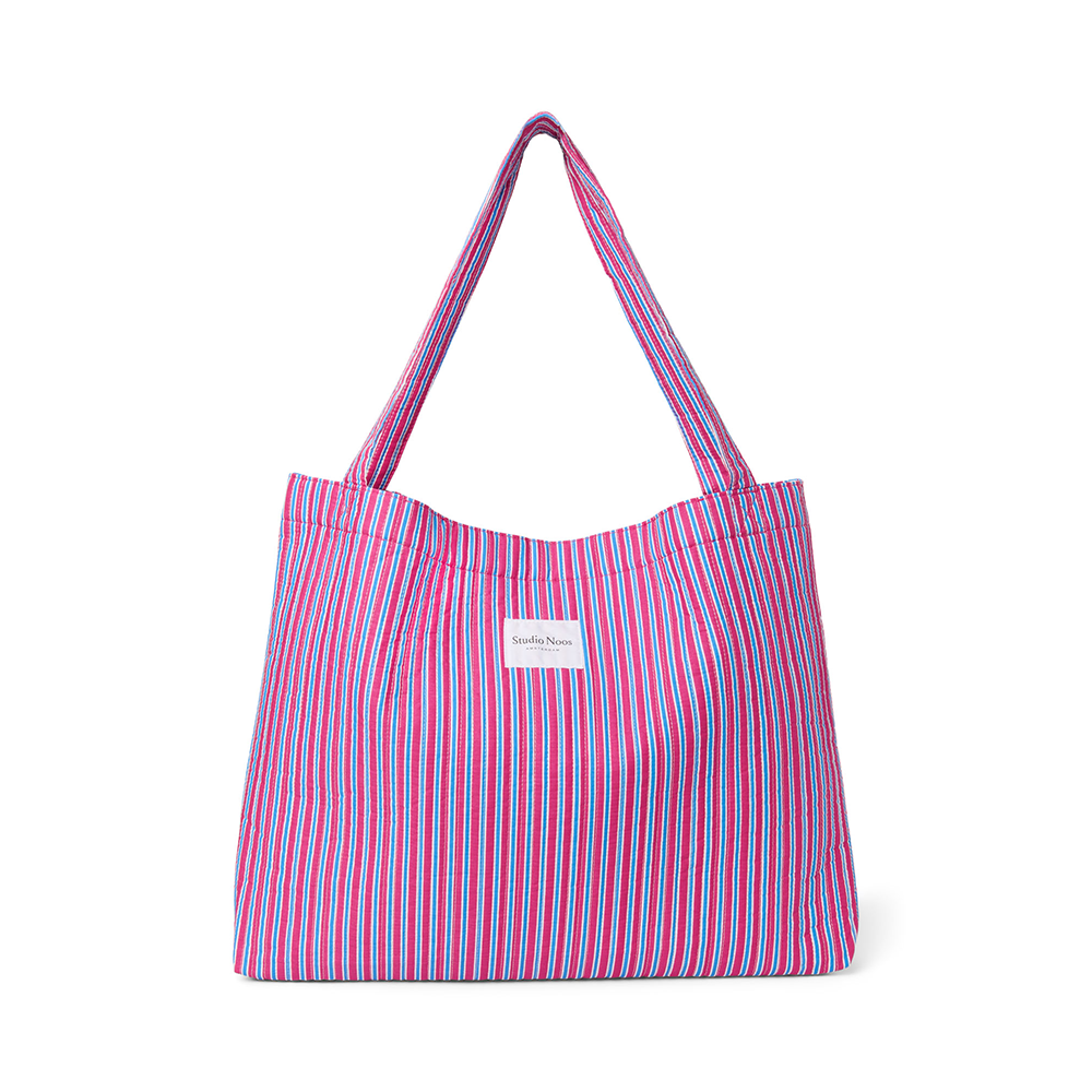 Studio Noos  Tragetasche 'Poplin Mom Bag' Raspberry Striped