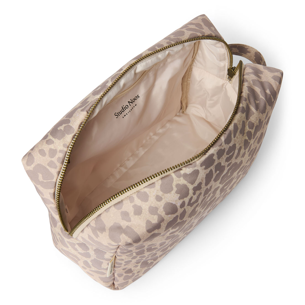 Studio Noos Necessaire 'Puffy' Beige Leopard