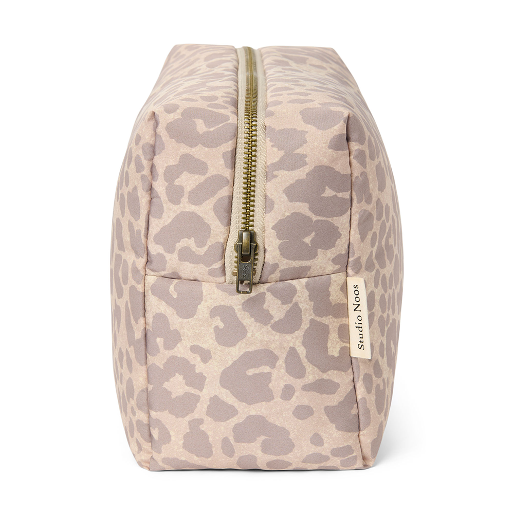 Studio Noos Necessaire 'Puffy' Beige Leopard