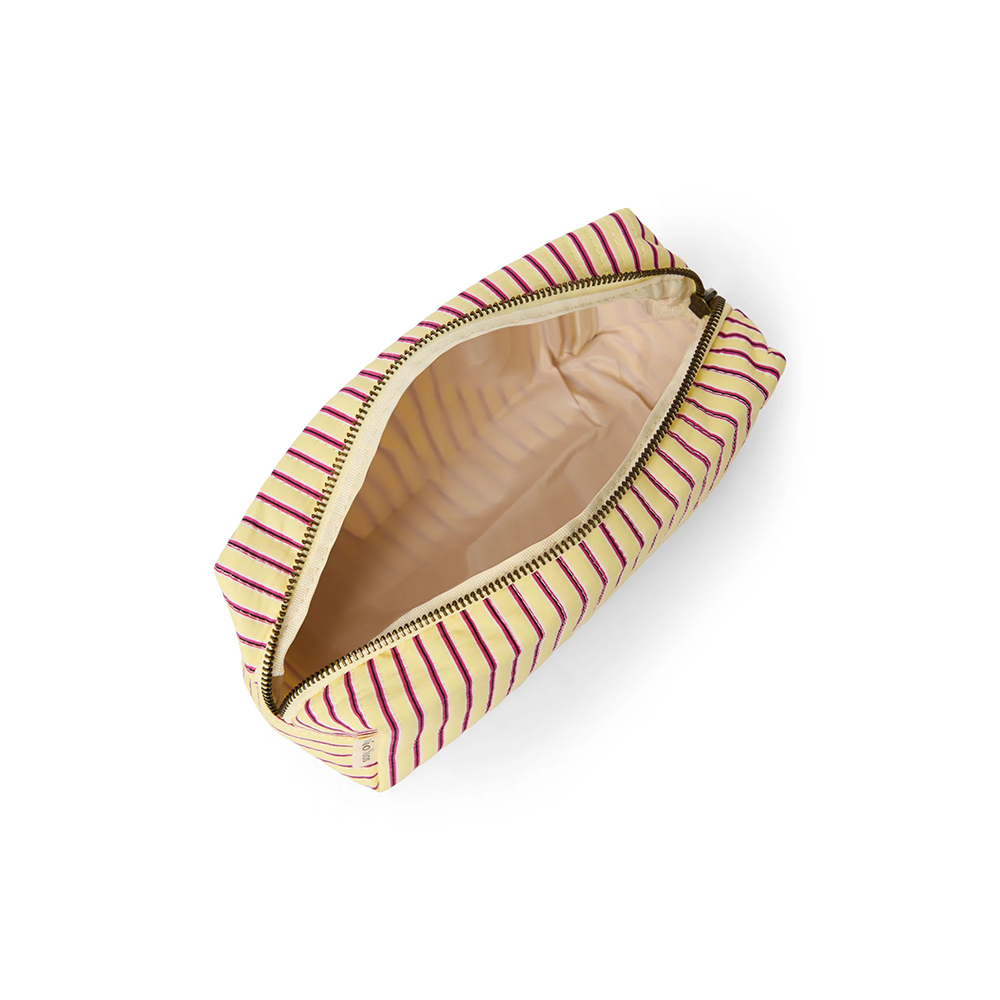 Studio Noos Necessaire 'Poplin Pouch' Butter Yellow Striped