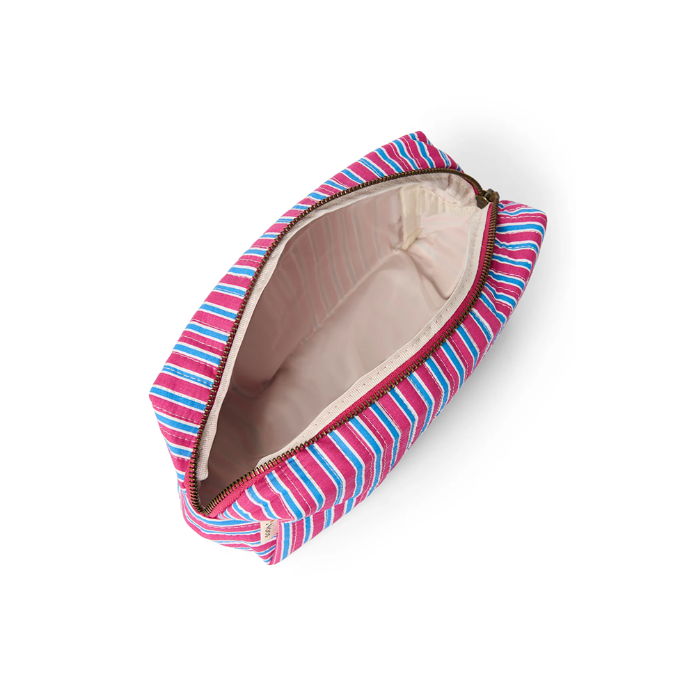 Studio Noos Necessaire 'Poplin Pouch' Raspberry Striped
