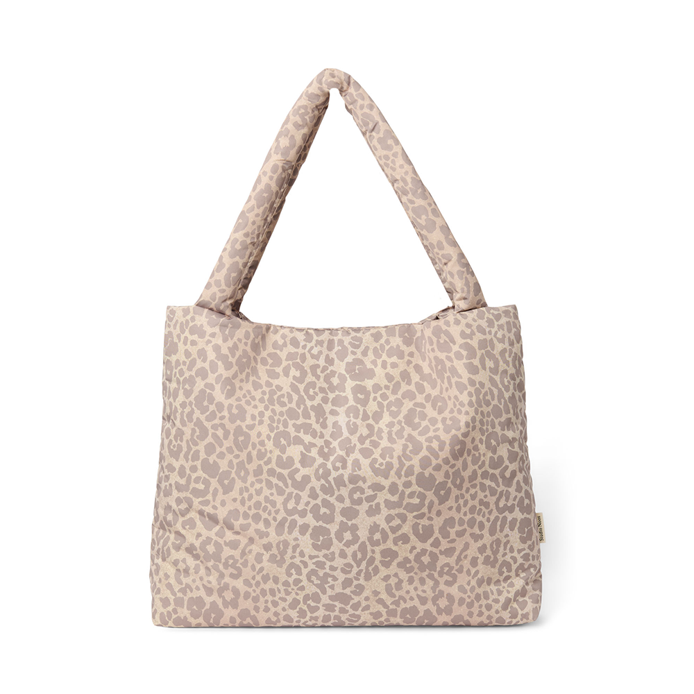 Studio Noos  Tragetasche 'Puffy Mom Bag' Beige Leopard