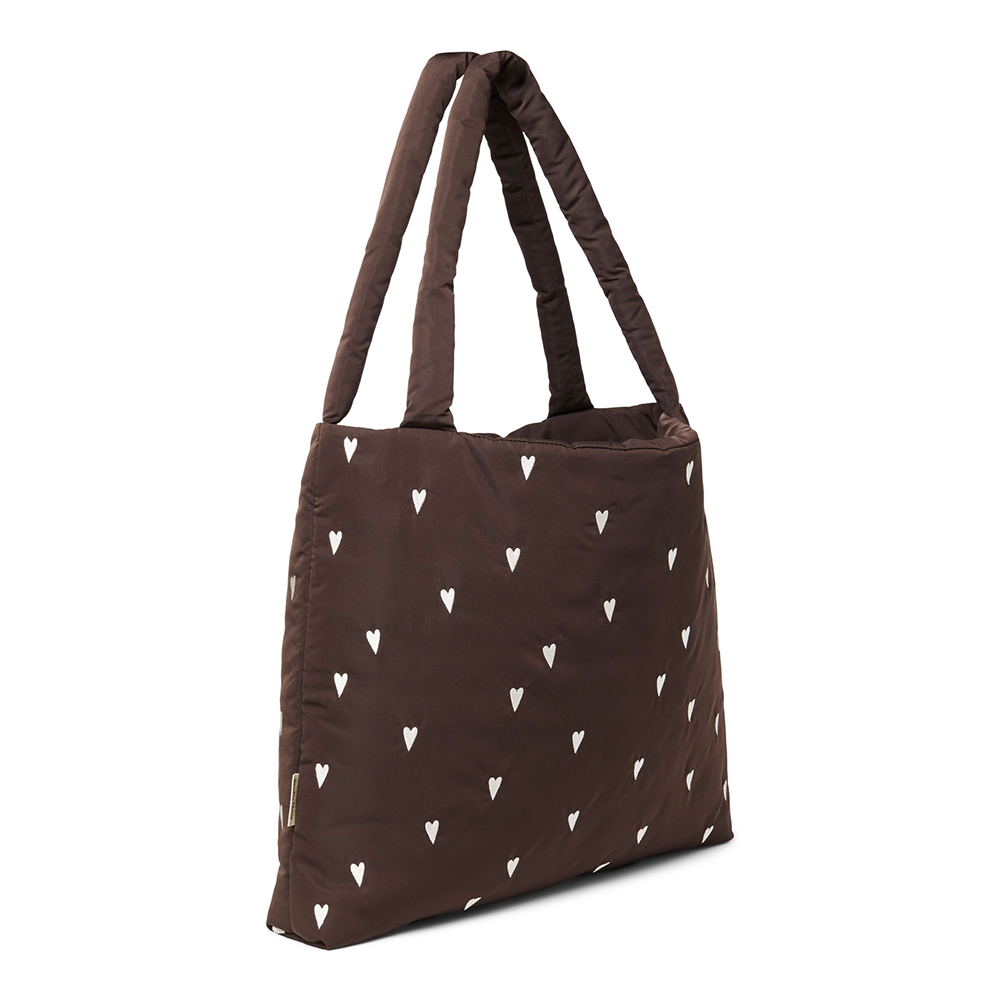 Studio Noos  Tragetasche 'Puffy Mom Bag' Brown Hearts