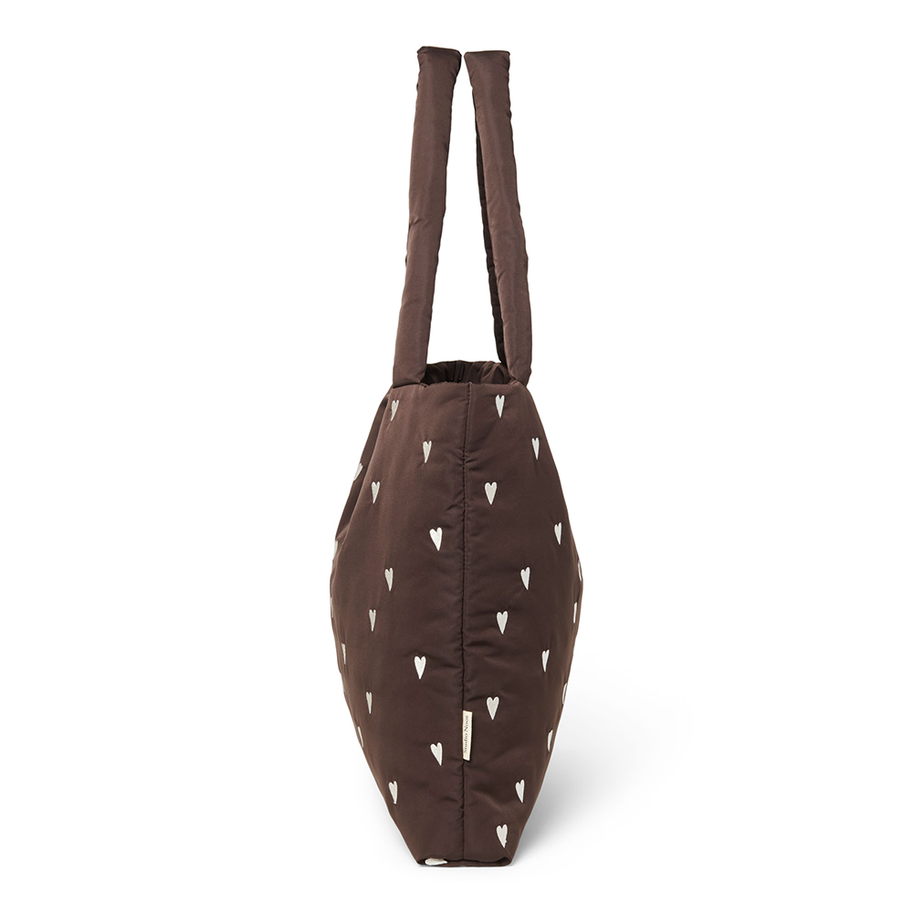Studio Noos  Tragetasche 'Puffy Mom Bag' Brown Hearts
