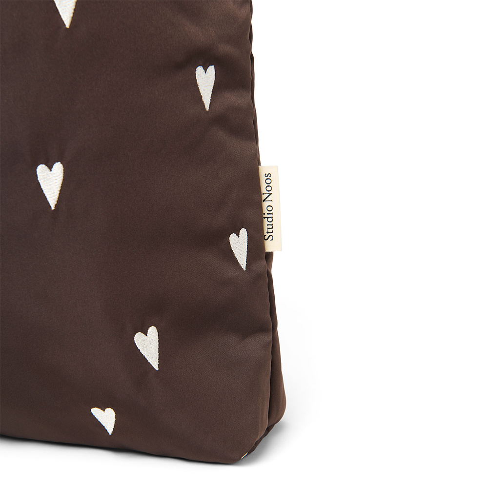 Studio Noos  Tragetasche 'Puffy Mom Bag' Brown Hearts
