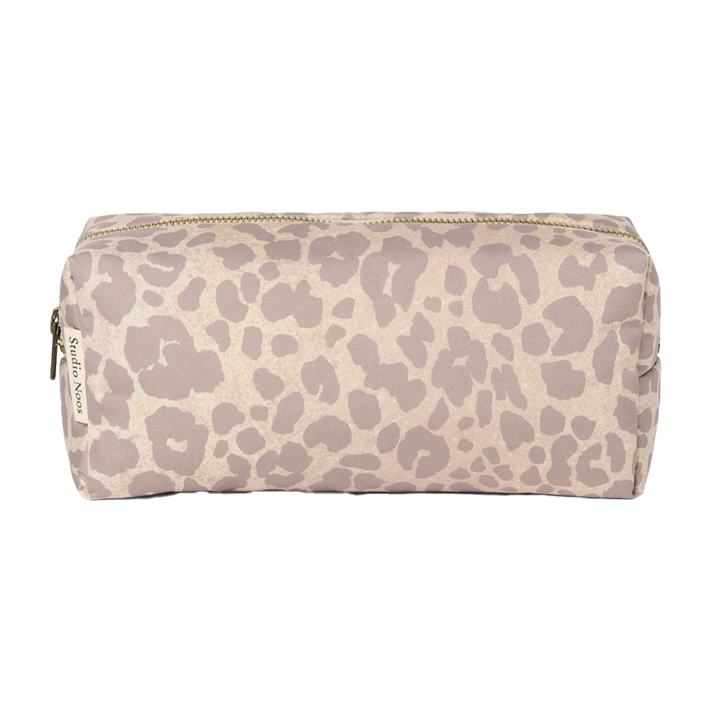 Studio Noos Necessaire  'Puffy Pouch' Beige Leopard