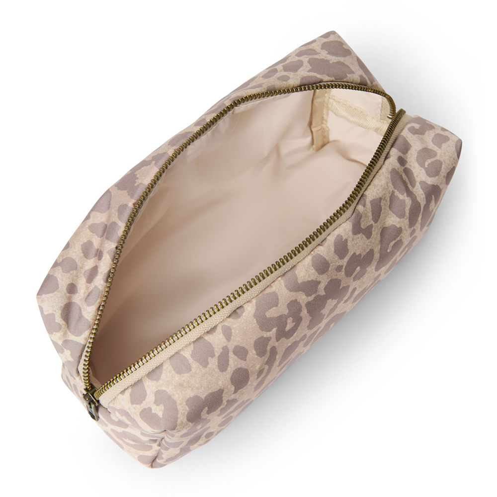 Studio Noos Necessaire  'Puffy Pouch' Beige Leopard