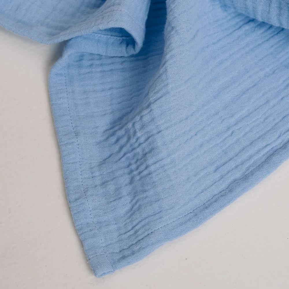 Studio Noos Swaddle 'Hearts' 120 x 120 cm Light Blue