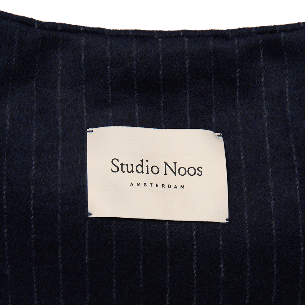 Studio Noos  Tragetasche 'Flannel Mom Bag' Dark Blue Chalkstripe