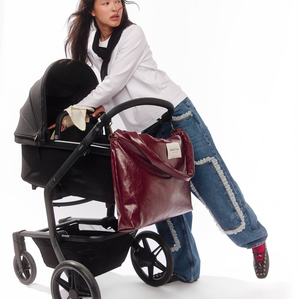 Studio Noos Wickeltasche Veganes Leder Burgundy Red