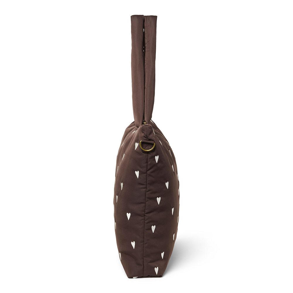 Studio Noos Wickeltasche 'Puffy' Brown Hearts