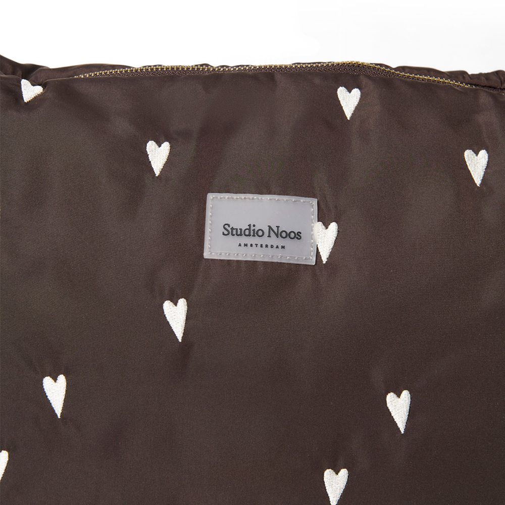 Studio Noos Wickeltasche 'Puffy' Brown Hearts