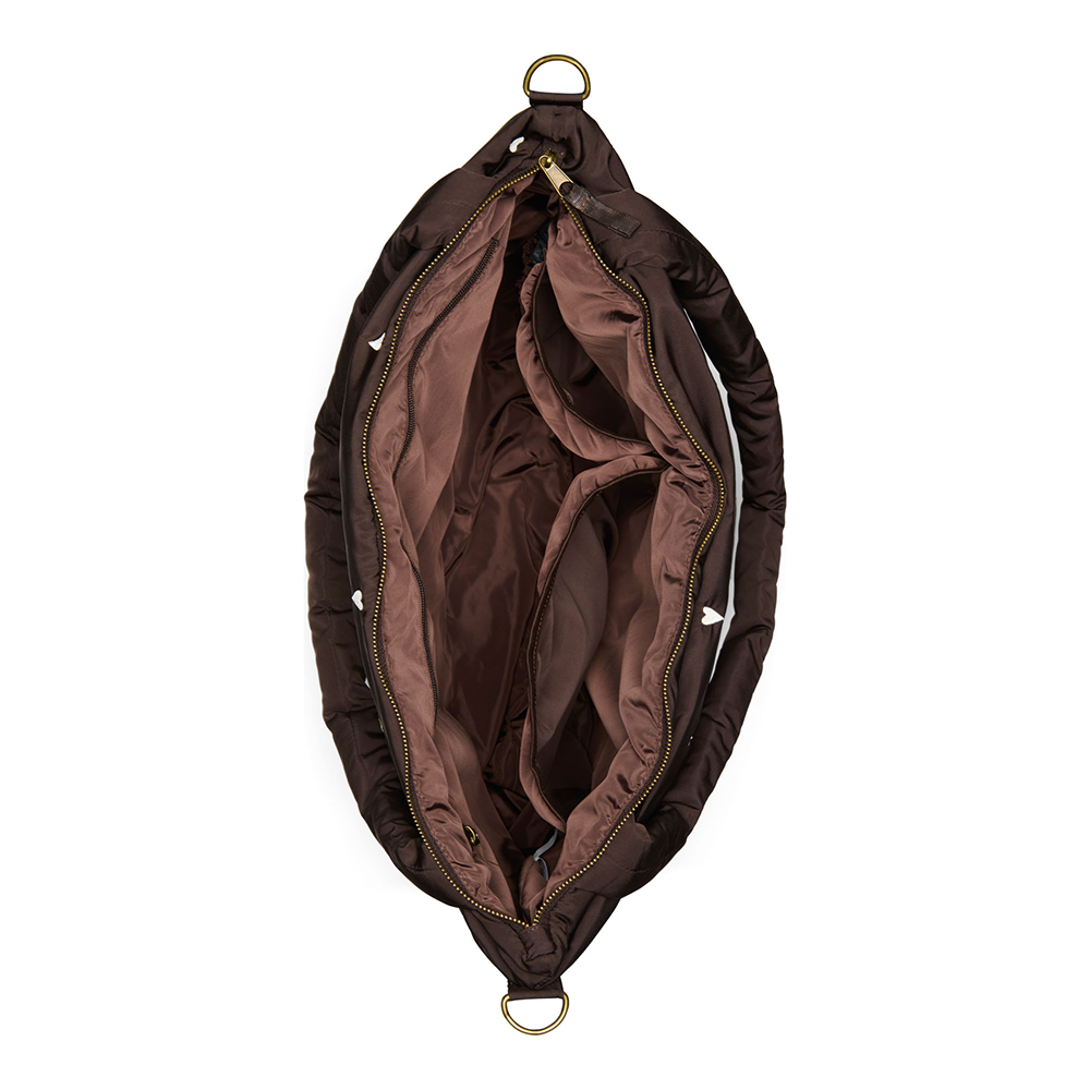 Studio Noos Wickeltasche 'Puffy' Brown Hearts