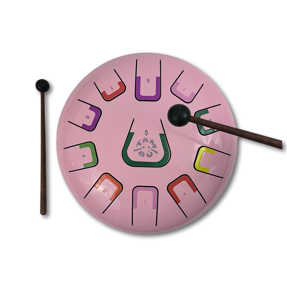 Tambú Trommel 8" mit 11 Tönen Rosa