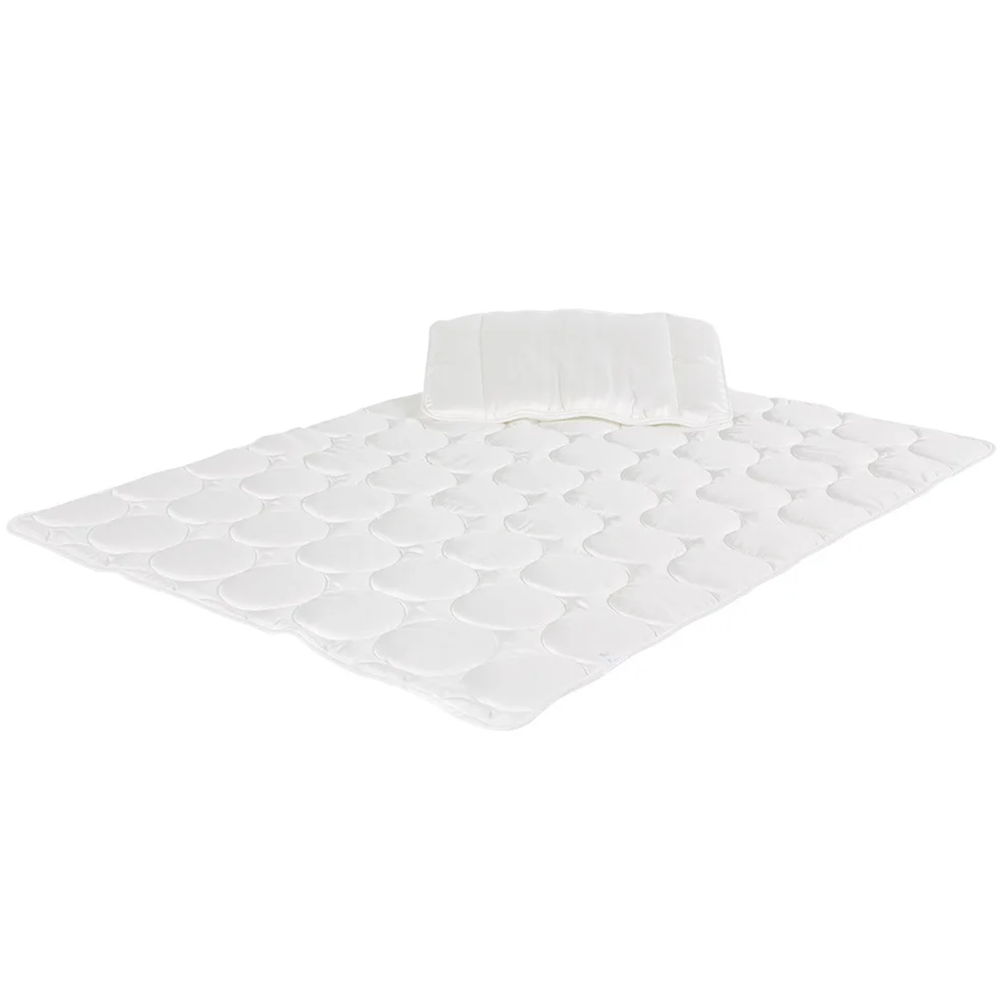Träumeland  Ganzjahresdecke & Kissen Set Tencel 140 x 200 cm  Weiss