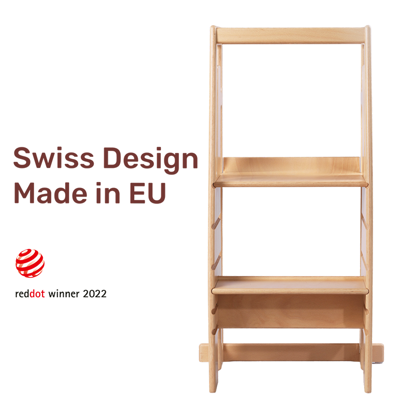Tuki Lernturm Natur aus Buchenholz. Reddot Winner 2022.