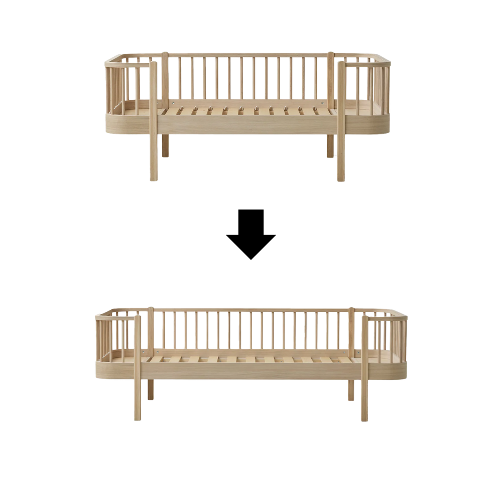 Oliver Furniture  Umbauset Wood Junior Bettsofa zum Bodenbett Eiche