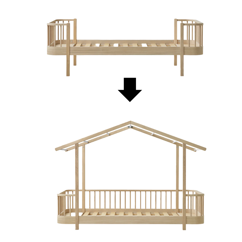 Oliver Furniture  Umbauset Wood Original Einzelbett zum Original Hausbett Eiche