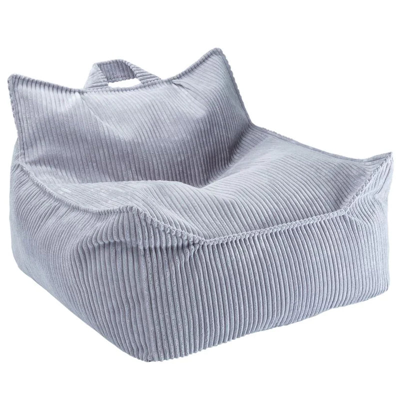 Kinder-Sitzsack in blauem Breitcord von Wigiwama