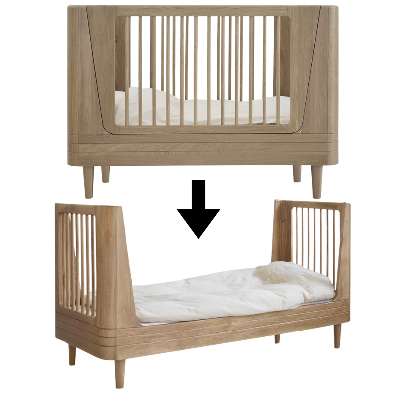 We Are Please Conversion Kit Cot to Junior Bed 68 x 160 'Nature 2.0' Oak