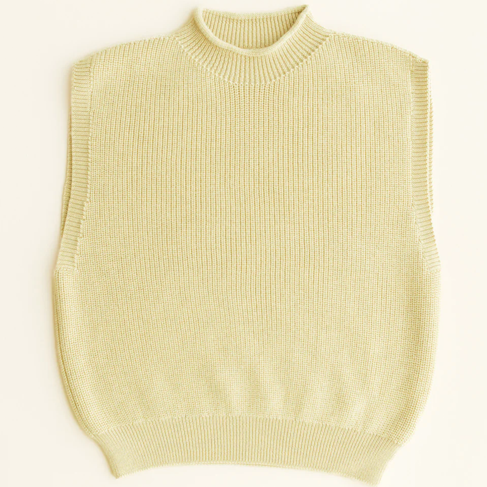 Gilet en maille écru pour adultes « Helle » Jaune clair