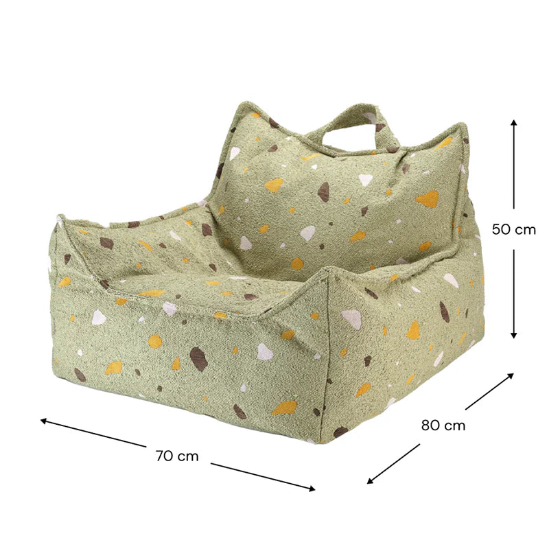 Wigiwama  Sitzsack Beanbag 'Terrazzo' Moss - Online MY SNOWFLAKE