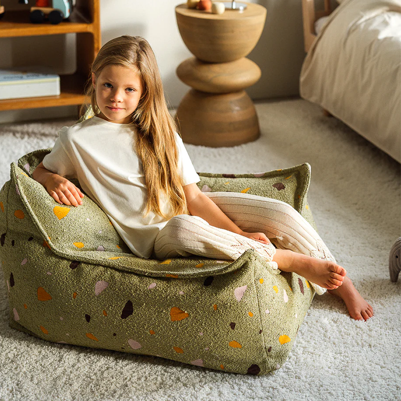 Wigiwama  Sitzsack Beanbag 'Terrazzo' Moss - Online MY SNOWFLAKE