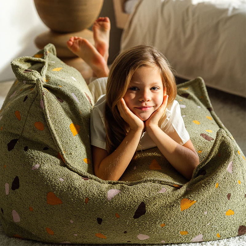 Wigiwama  Sitzsack Beanbag 'Terrazzo' Moss - Online MY SNOWFLAKE
