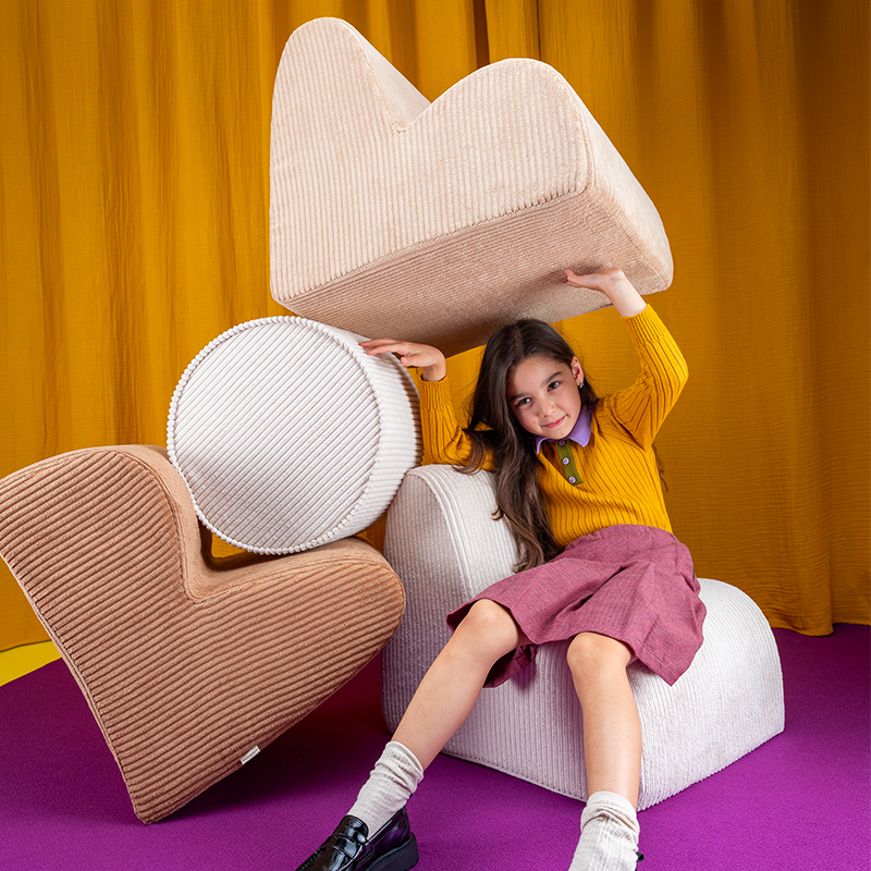 Wigiwama Fauteuil enfant « Cloud Chair » Brown Sugar