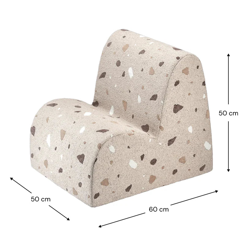 Wigiwama Children's Armchair 'Terrazzo Cloud Chair' Sand