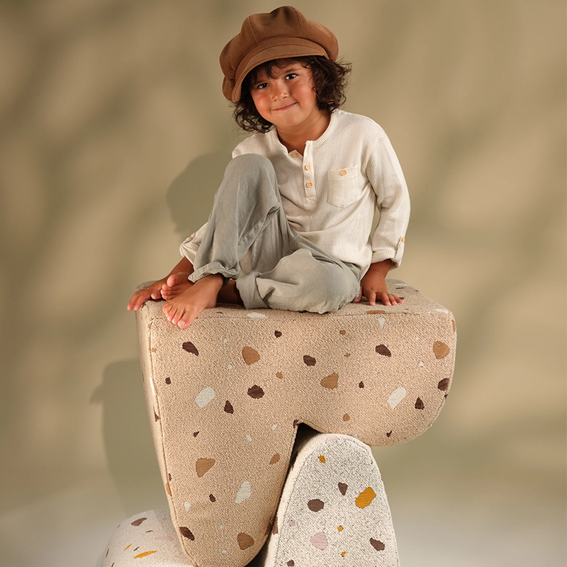 Wigiwama Children's Armchair 'Terrazzo Cloud Chair' Sand