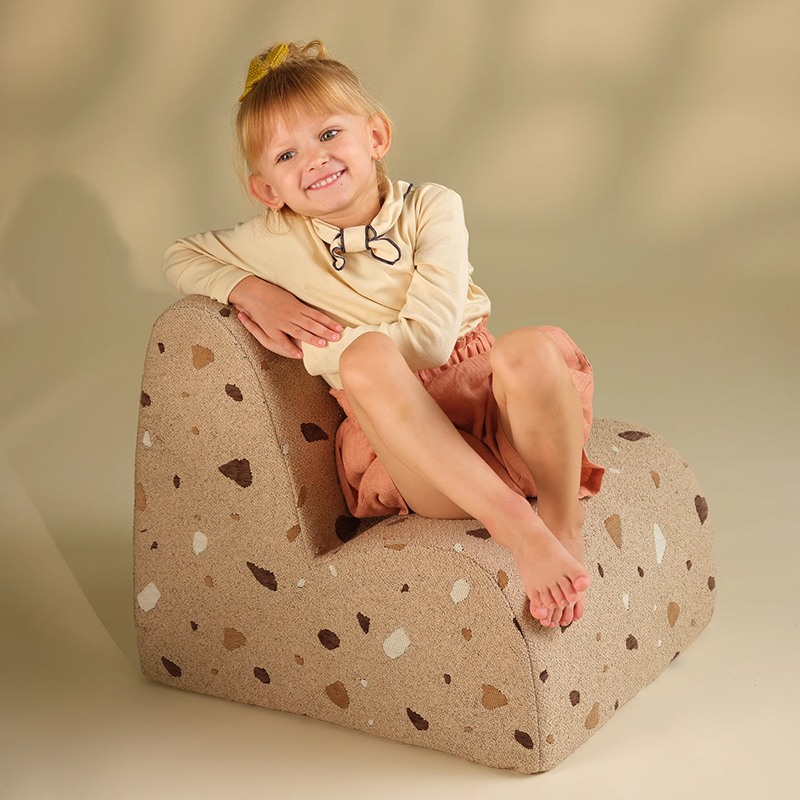 Wigiwama Children's Armchair 'Terrazzo Cloud Chair' Sand