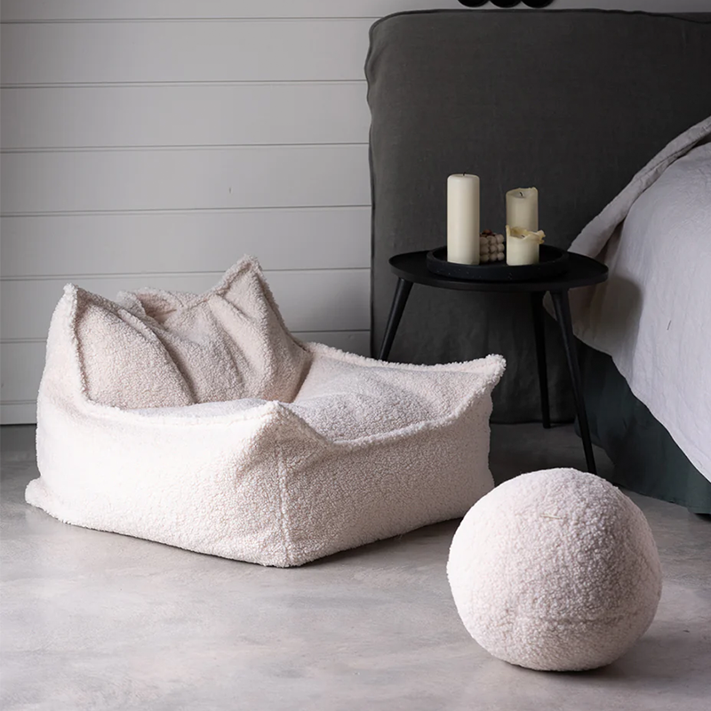 Wigiwama  Sitzsack Beanbag  Cream White - Online MY SNOWFLAKE