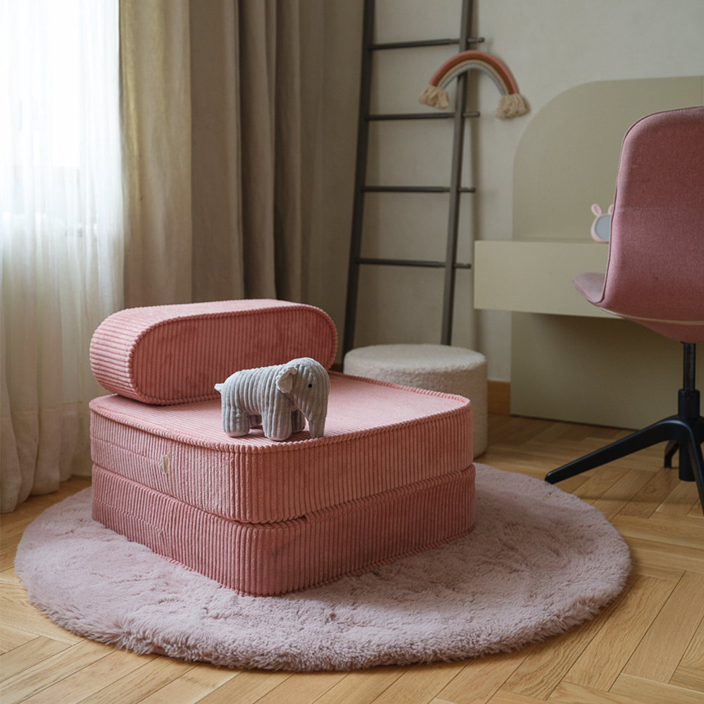 Wigiwama Fauteuil Enfant Pliant 'Flip Chair' Mousse Rose