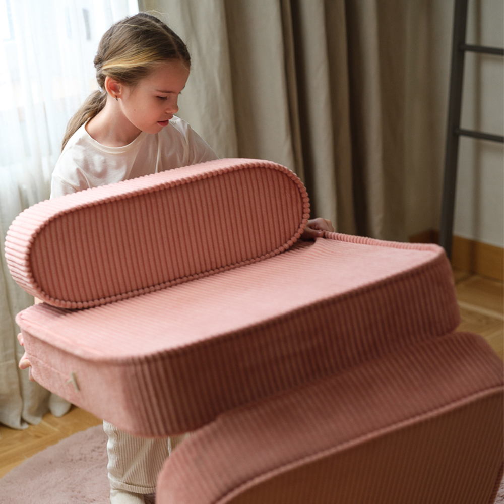 Wigiwama Fauteuil Enfant Pliant 'Flip Chair' Mousse Rose