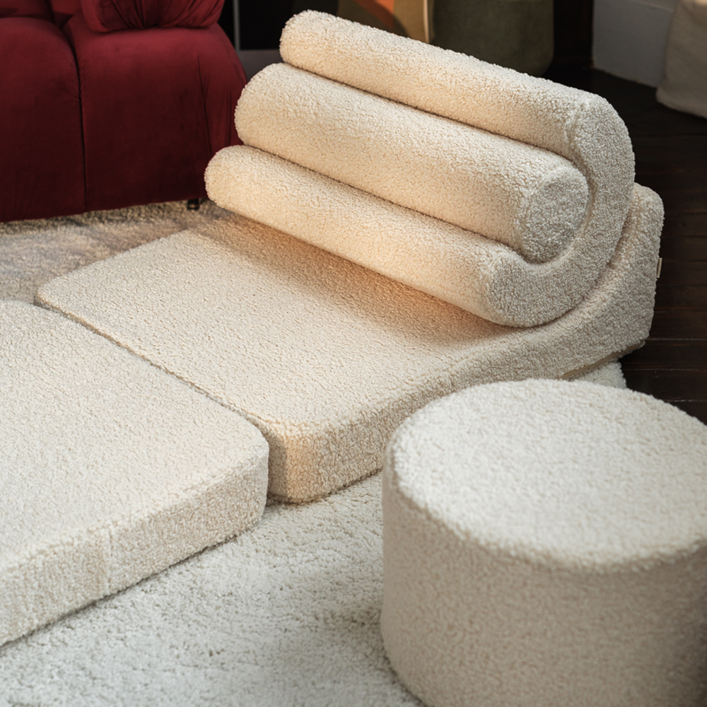 Wigiwama Aufklappbarer Kindersessel  'Flipster'  Cream White