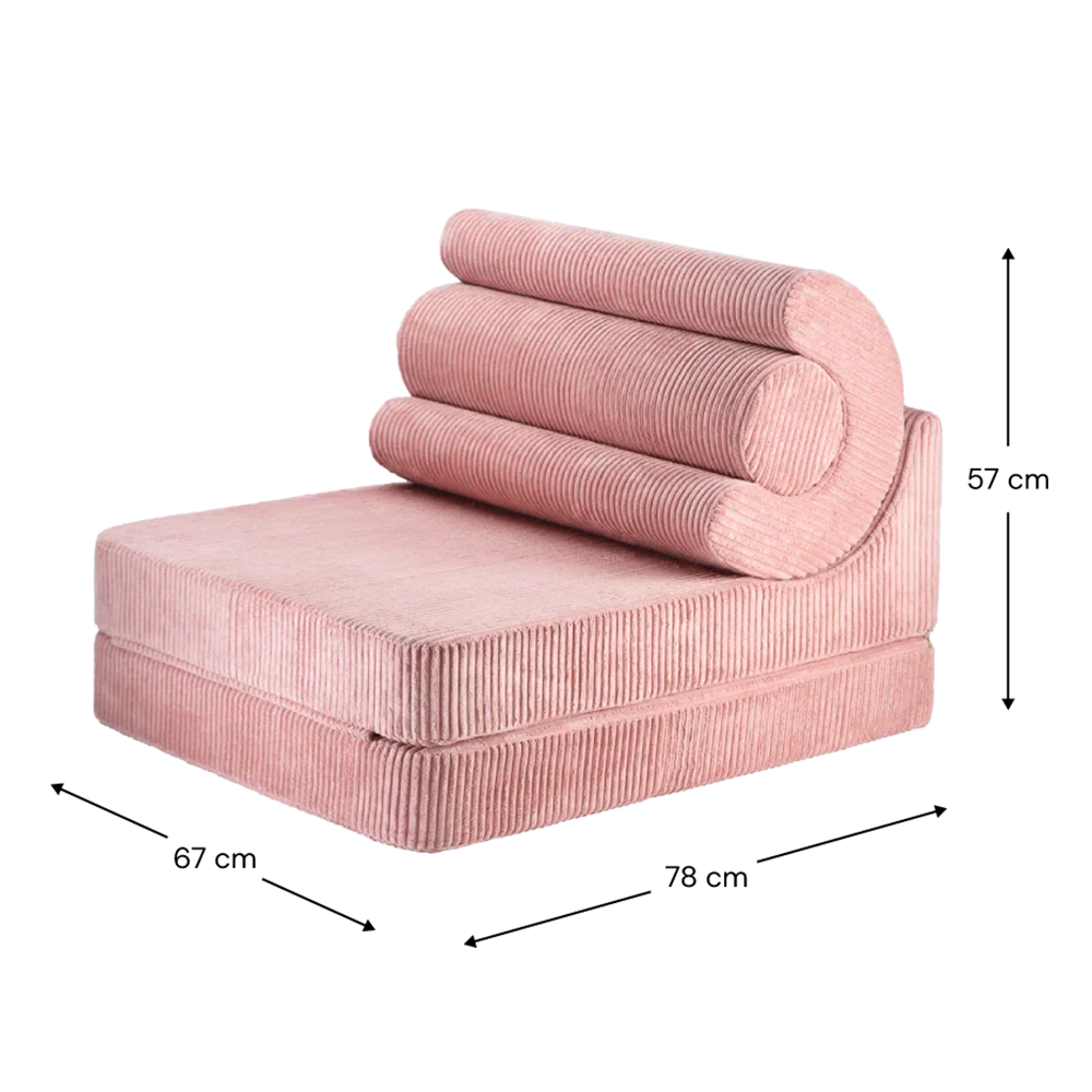 Wigiwama Aufklappbarer Kindersessel  'Flipster'  Pink Mousse