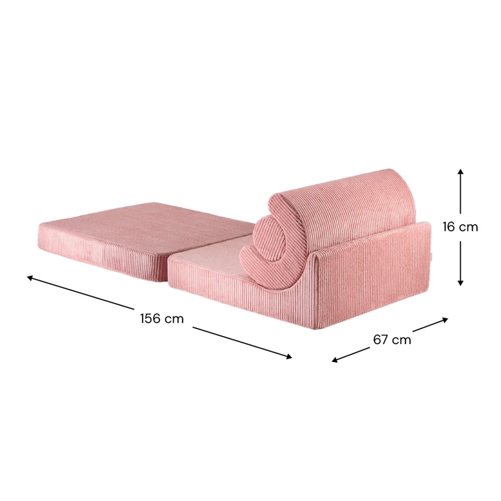 Wigiwama Aufklappbarer Kindersessel  'Flipster'  Pink Mousse