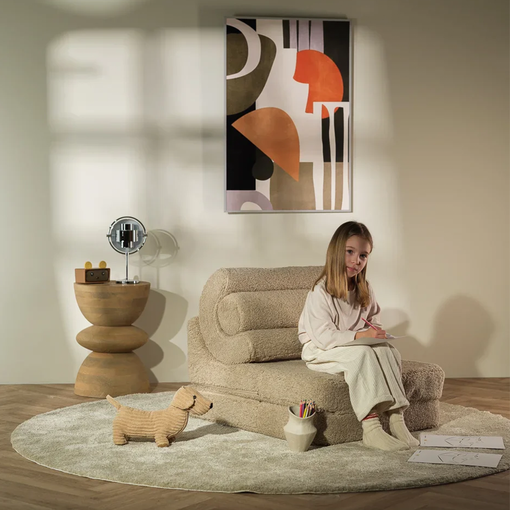 Wigiwama Fauteuil convertible pour enfant « Flipster » Biscuit