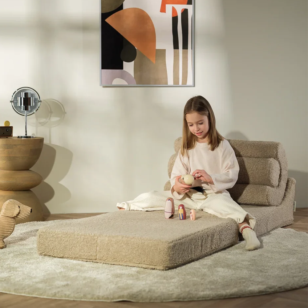 Wigiwama Fauteuil convertible pour enfant « Flipster » Biscuit