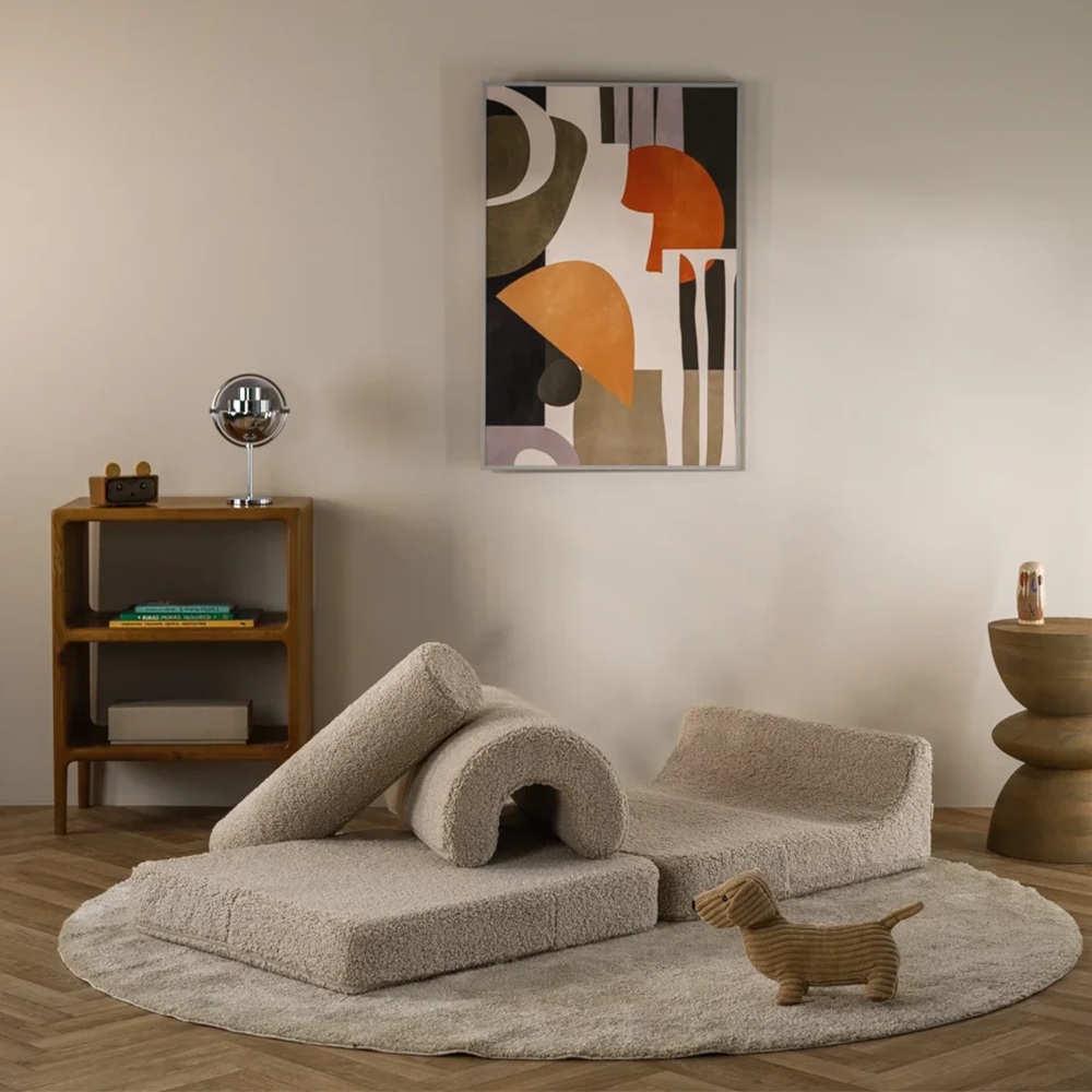 Wigiwama Fauteuil convertible pour enfant « Flipster » Biscuit