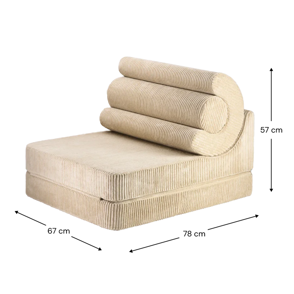 Wigiwama Aufklappbarer Kindersessel  'Flipster'  Brown Sugar