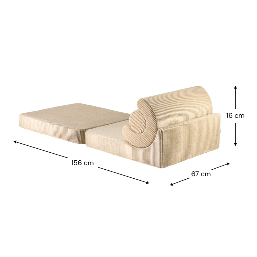 Wigiwama Aufklappbarer Kindersessel  'Flipster'  Brown Sugar